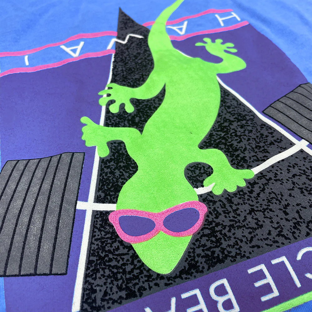 1988 HyperFlash Muscle Beach V2 Blue-To-White Tee - Image 4