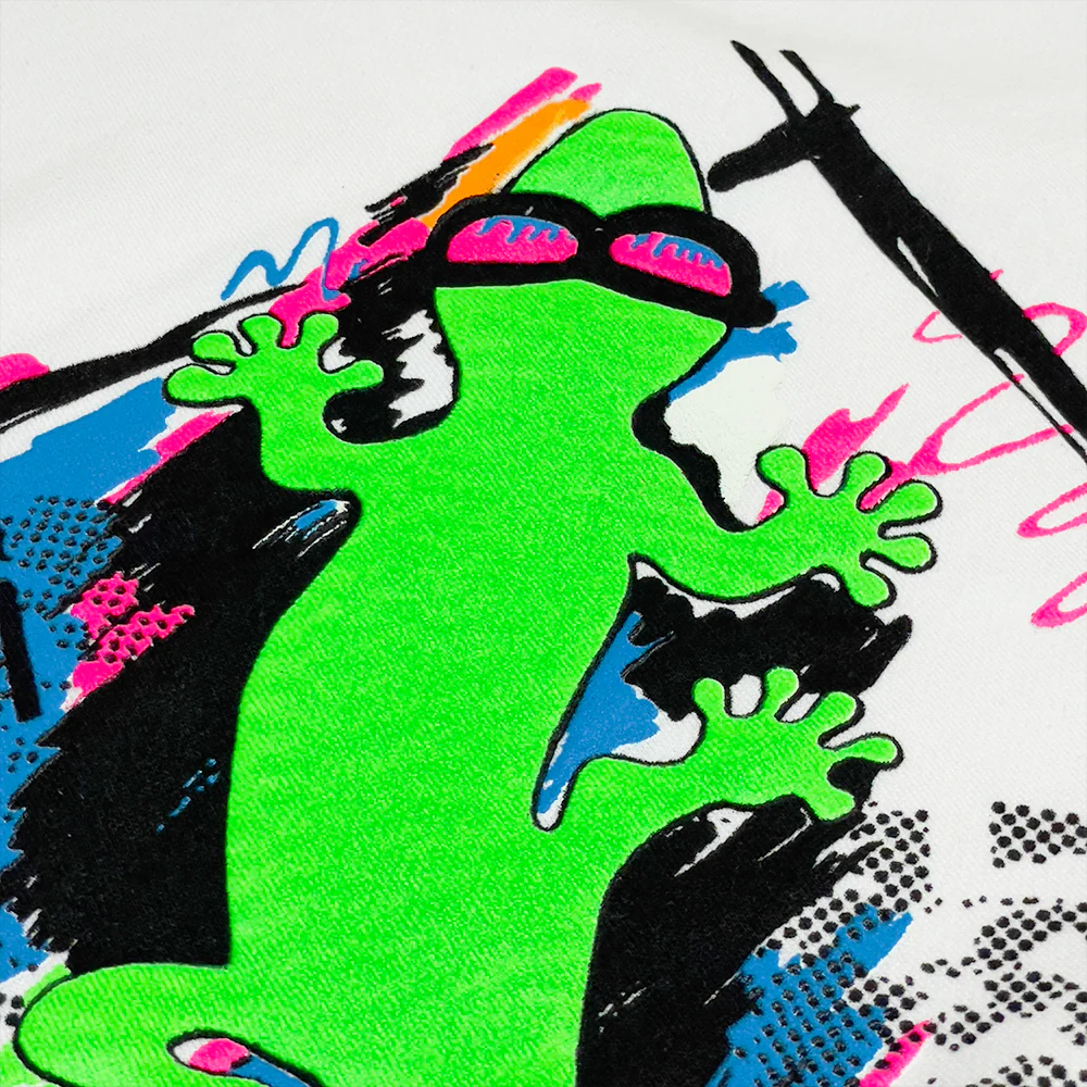 1989 Gecko Graffiti White LS Tee - Image 6