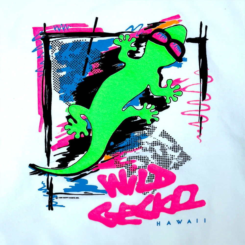 1989 Gecko Graffiti White LS Tee - Image 8