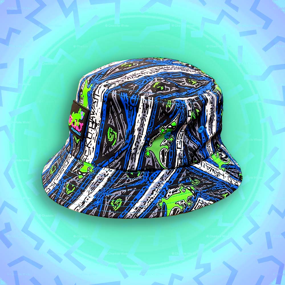 Gecko Blue Stripe Bucket Hat - Image 3
