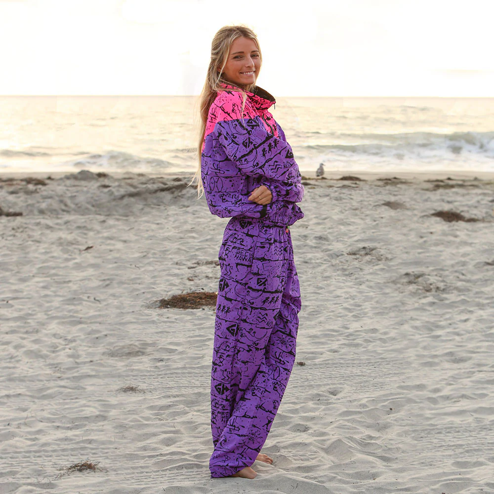 Deep Purple Gecko Wall '90's Beach Pants - Image 3