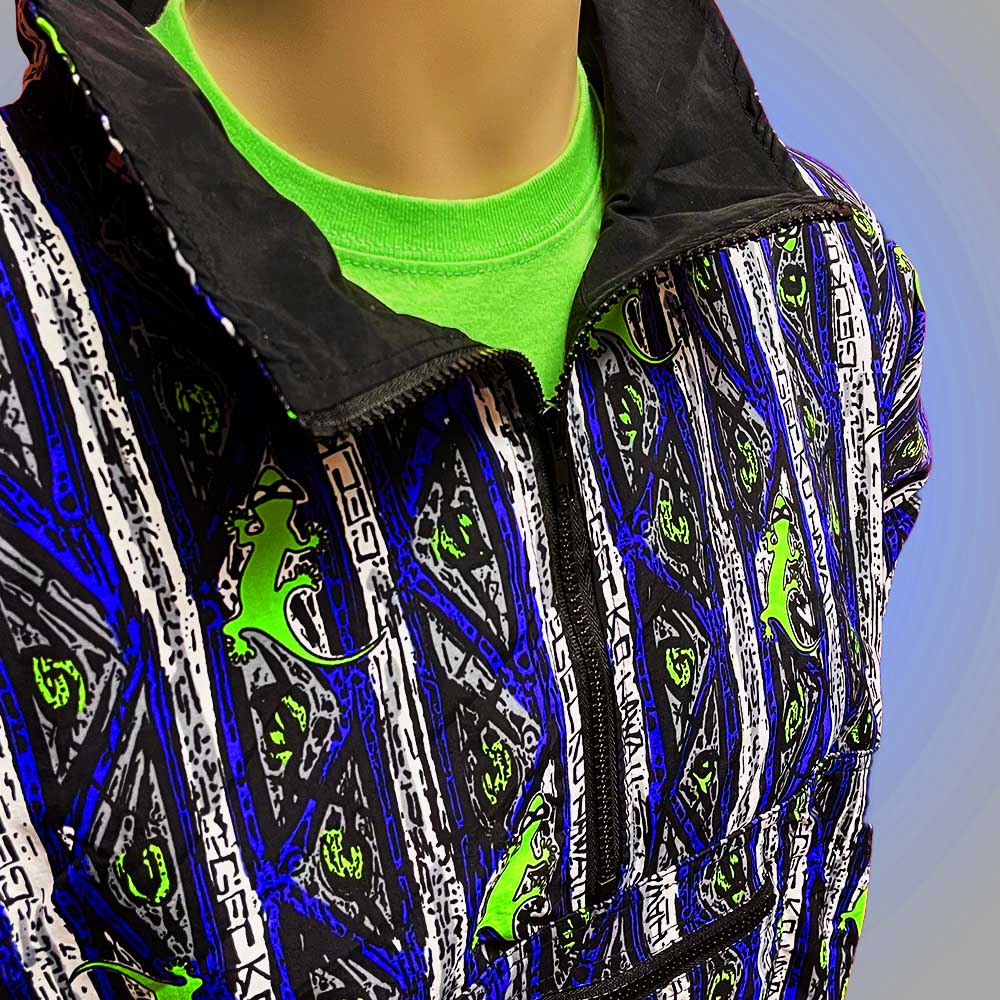 Gecko Blue Stripe Windbreaker - Image 5