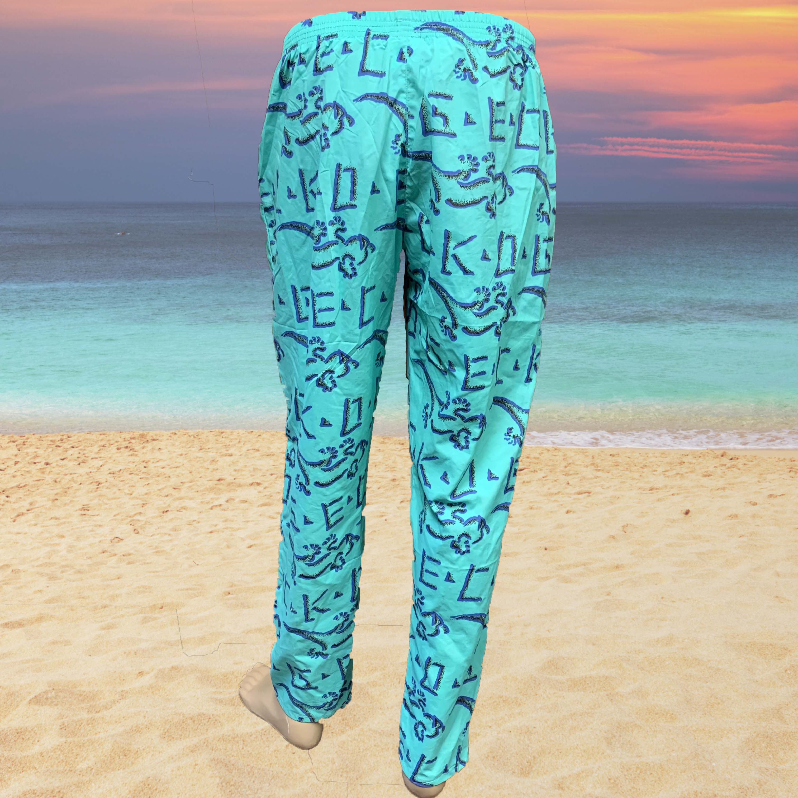 Gecko Petro Neon Mint Beach Pants (1988 - Featured In Stranger Things Season 5 - Image 6