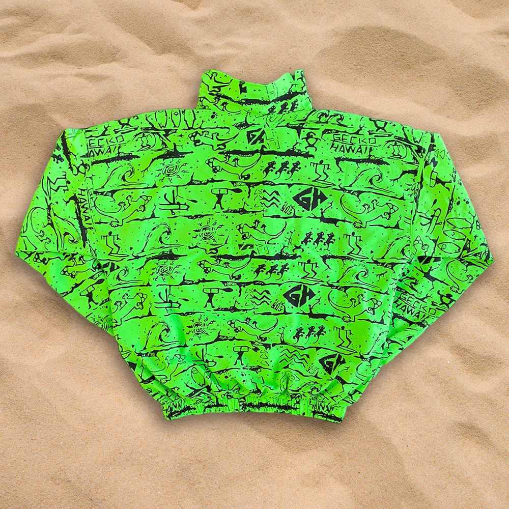 1988 Neon Green Wall Windbreaker - Image 5