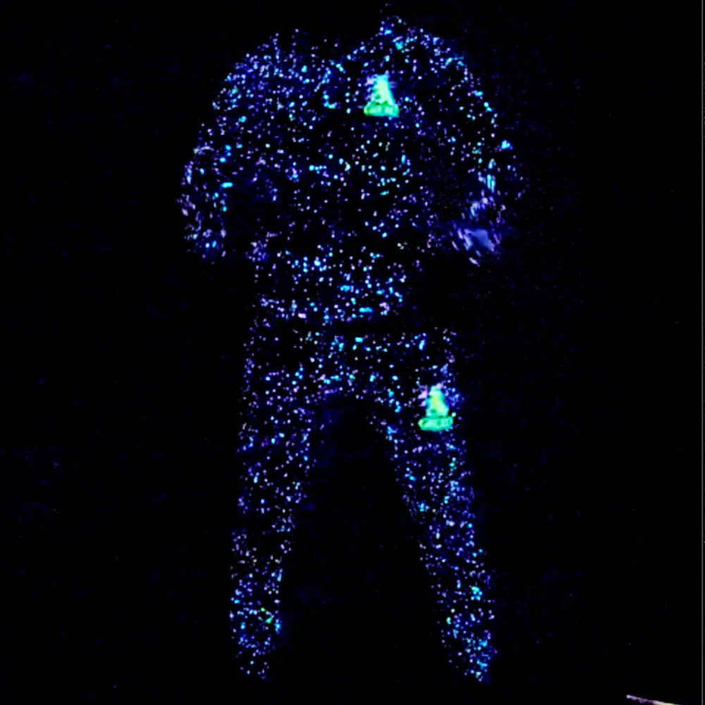 Original Glow-In-The-Dark SPLATTER Hoodie - Space Gecko - Image 6