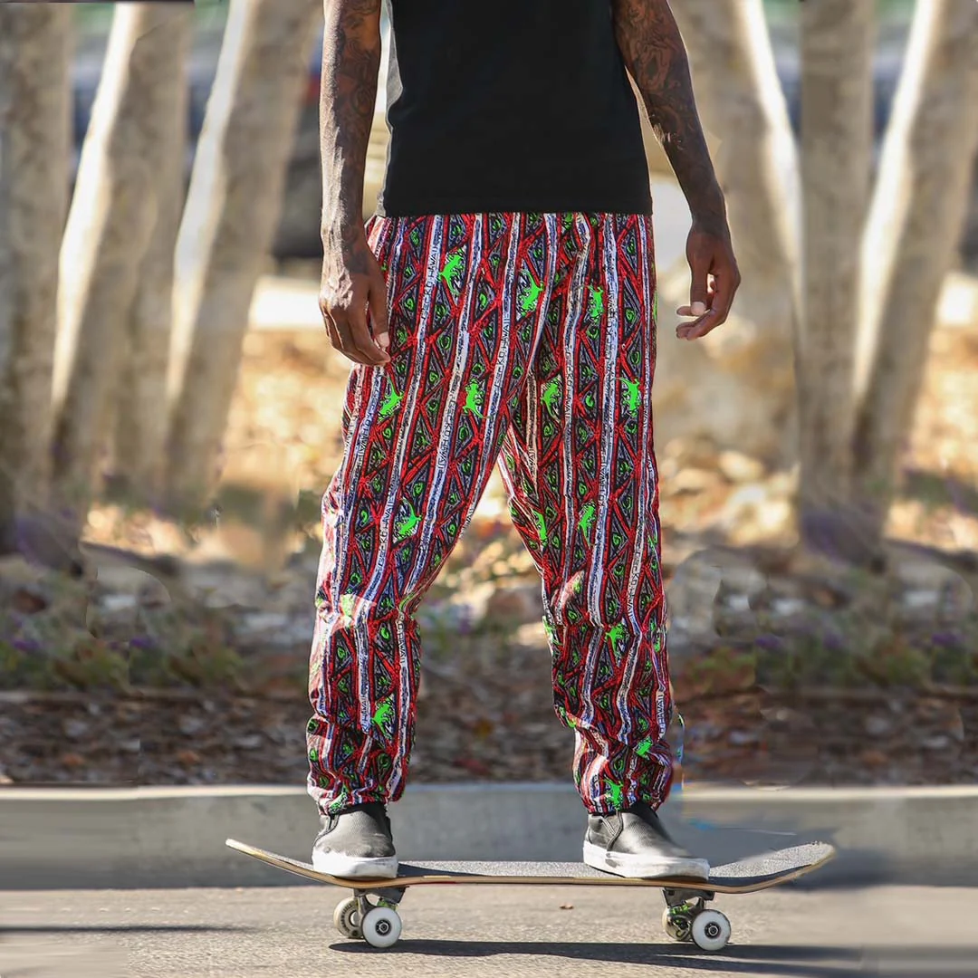 Red Stripe Gecko Beach Pants - Image 6