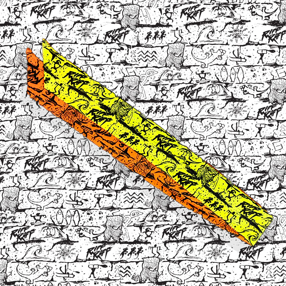 RiFF RaFF x Gecko Reversible Headband "YELLOW SHOCK/ORANGE SHOCK" - Image 4