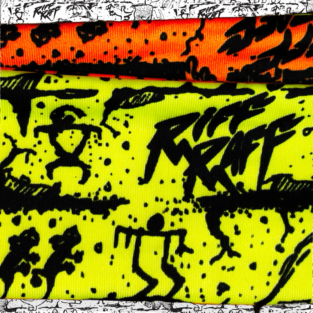 RiFF RaFF x Gecko Reversible Headband "YELLOW SHOCK/ORANGE SHOCK" - Image 5
