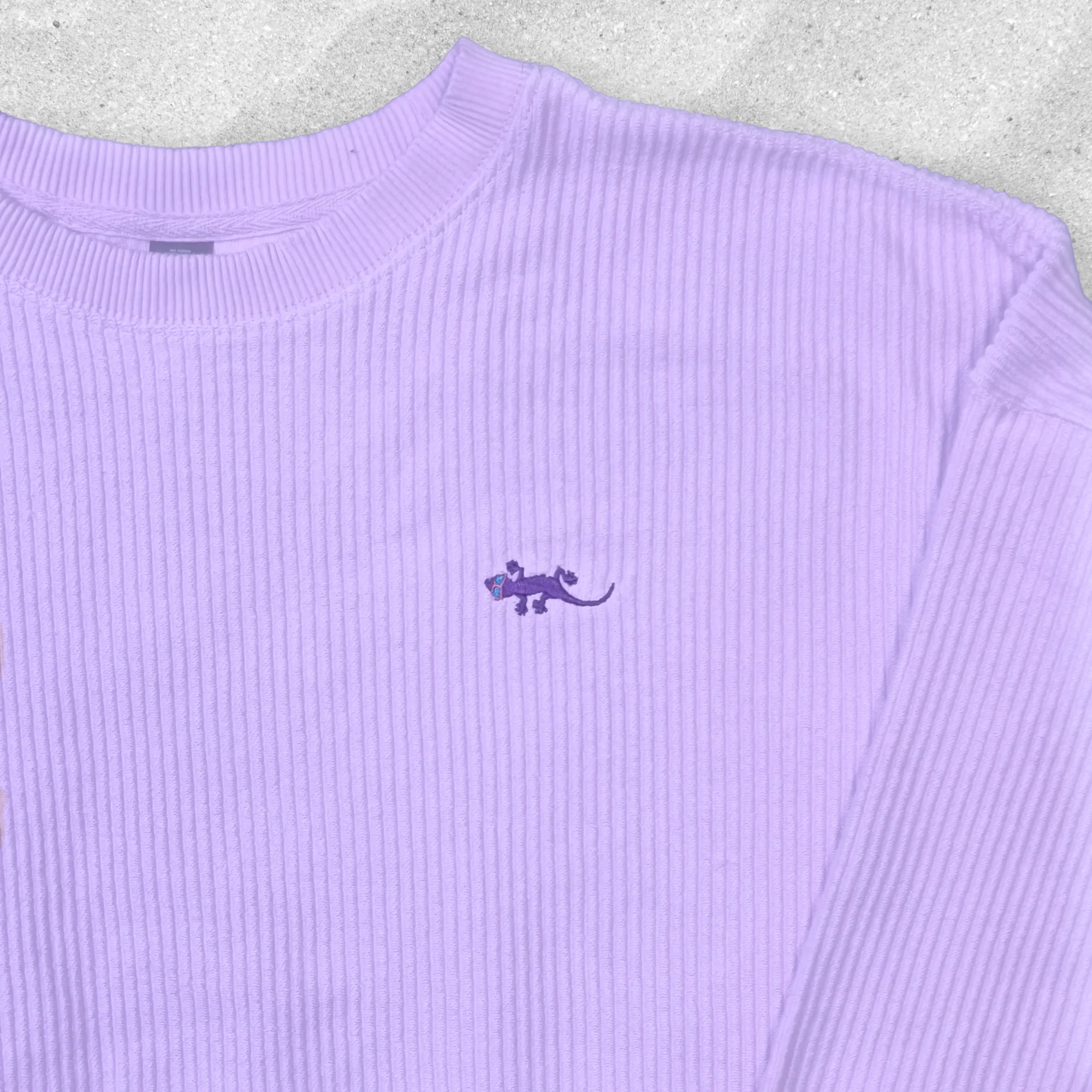 The Molly Top - L/S Lilac Corduroy Crew - Image 4